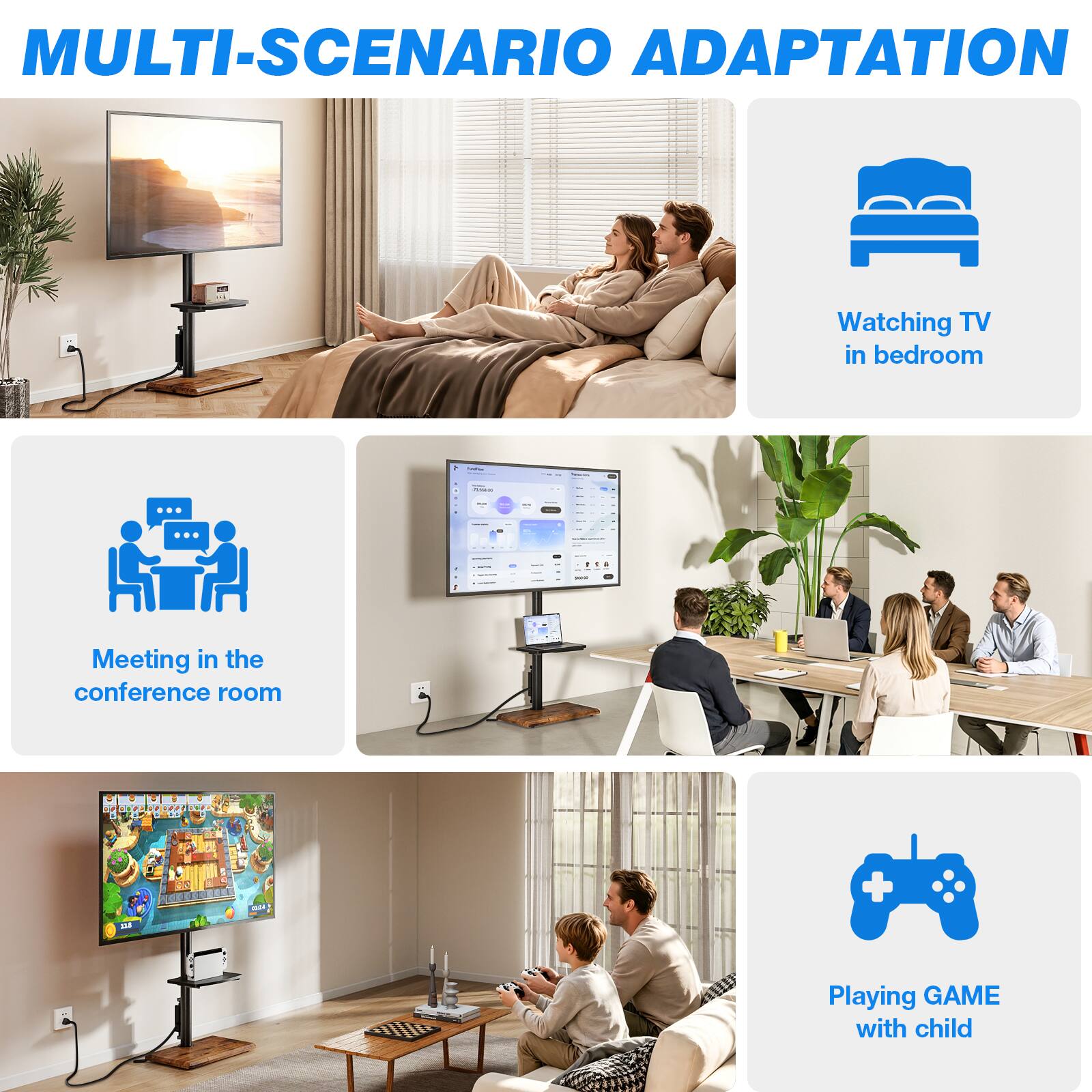 MULTI-SCENARIO ADAPTATION

Watching TV in bedroom

Meeting in the conference room

Playing GAME with child