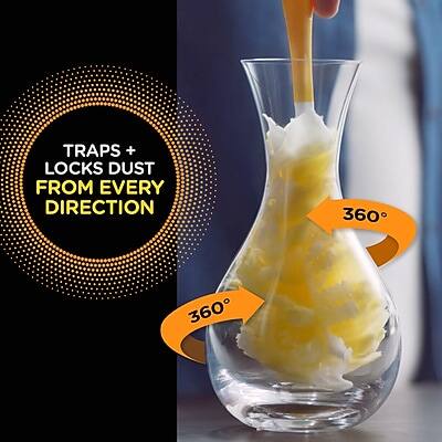 TRAPS + LOCKS DUST FROM EVERY DIRECTION  
360°