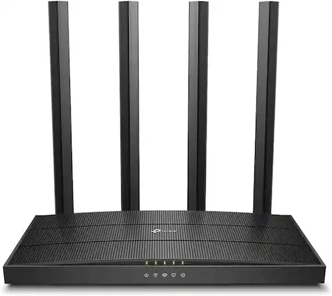 Front. TP-Link - Archer C80 AC1900 Wireless MU-MIMO Wi-Fi Router Dual Band Gigabit Wireless Internet Routers for Home Parental Controls - Black.