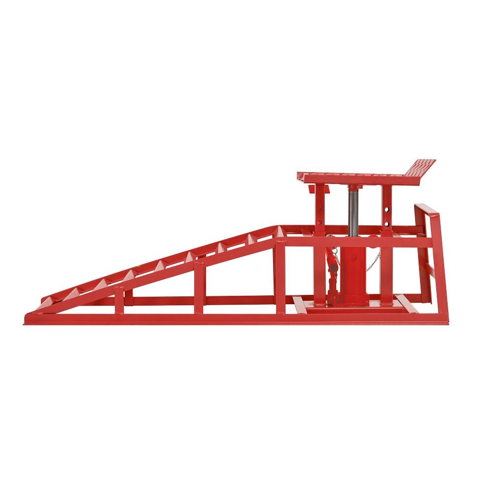 Alt View 9. Ropilly - Ropilly 5 Ton Hydraulic Car Ramps Truck Service Lifts with Pedal Red 2 Pack.