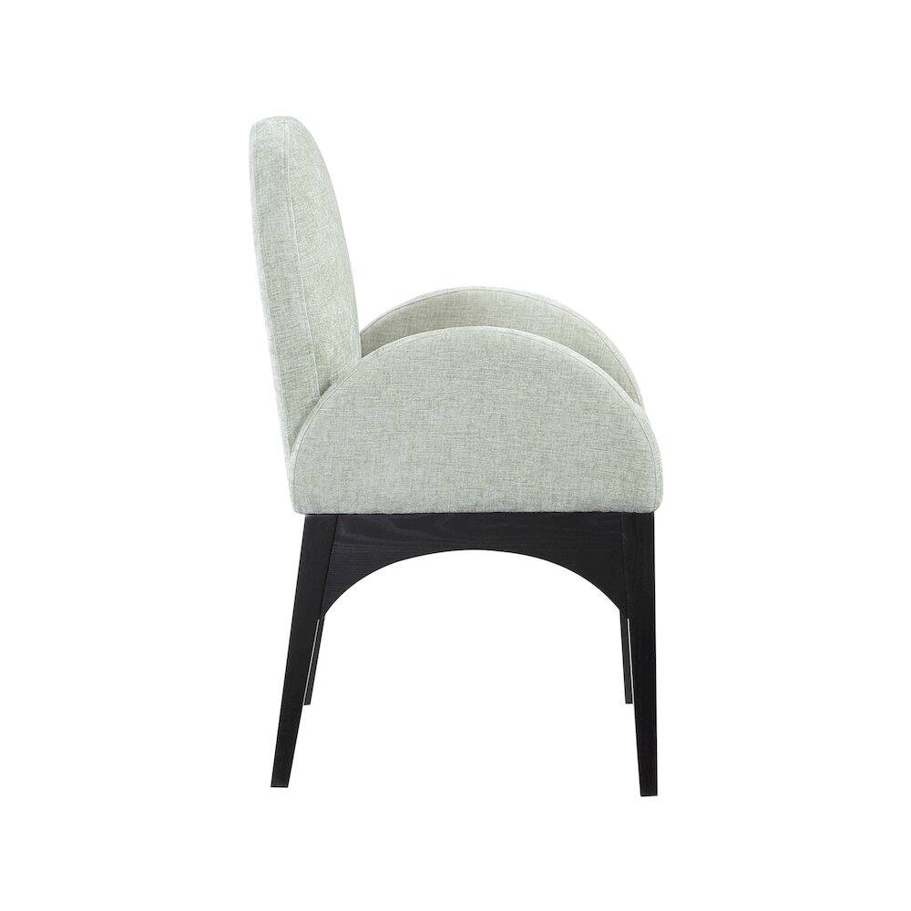 Alt View 3. Meridian Furniture - Waldorf Mint Chenille Fabric Dining Chair - Blue.