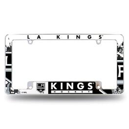 Rico Industries - Los Angeles Kings NHL Chrome Metal License Plate Frame with Bold Full Frame Design - Multi