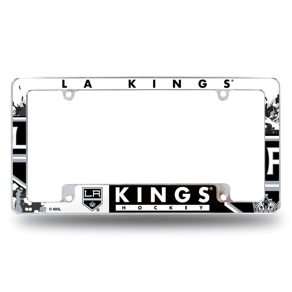 Los Angeles Kings NHL Chrome Metal License Plate Frame with Bold Full Frame Design