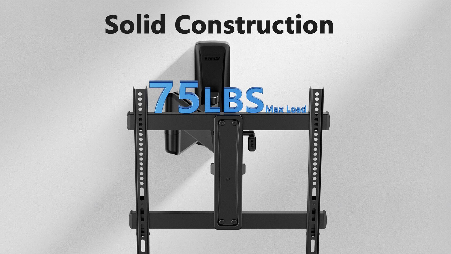 Solid Construction 75LBS Max Load