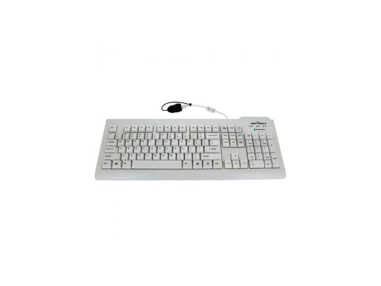 Seal Shield - Silver Seal Waterproof Keyboard - SSWKSV208UK - USB - 105 Keys - UK QWERTY - Mac/PC - White