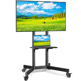 Rfiver - A universal mobile TV stand suitable for 32-85 inch TVs - Black