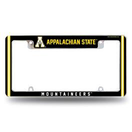 Rico Industries - Appalachian State Mountaineers Chrome Metal License Plate Frame with Full Frame Team Color Graphics - Multi
