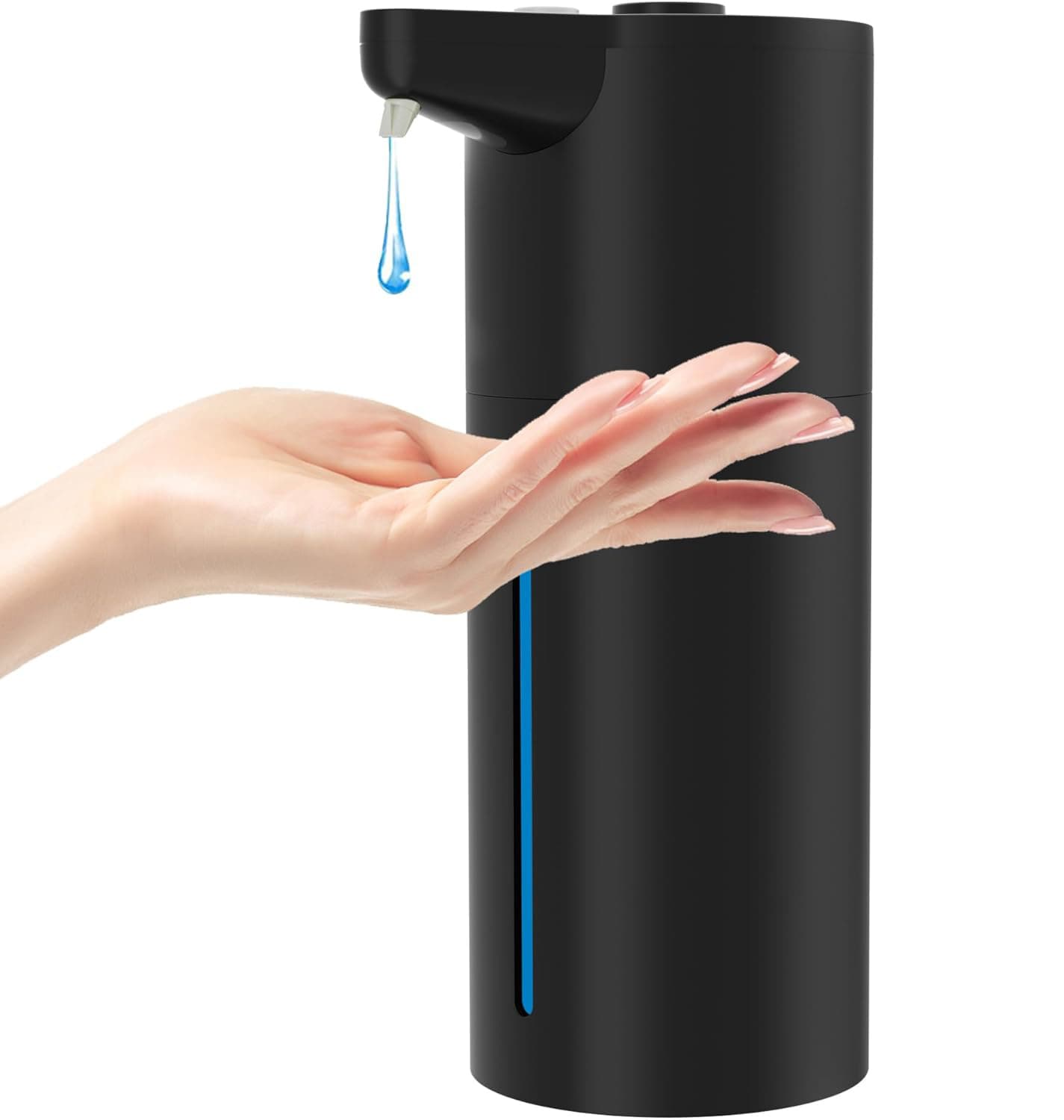 FINEAK - Hands-Free Soap Dispenser Long Battery Life Toddler-Friendly - Black
