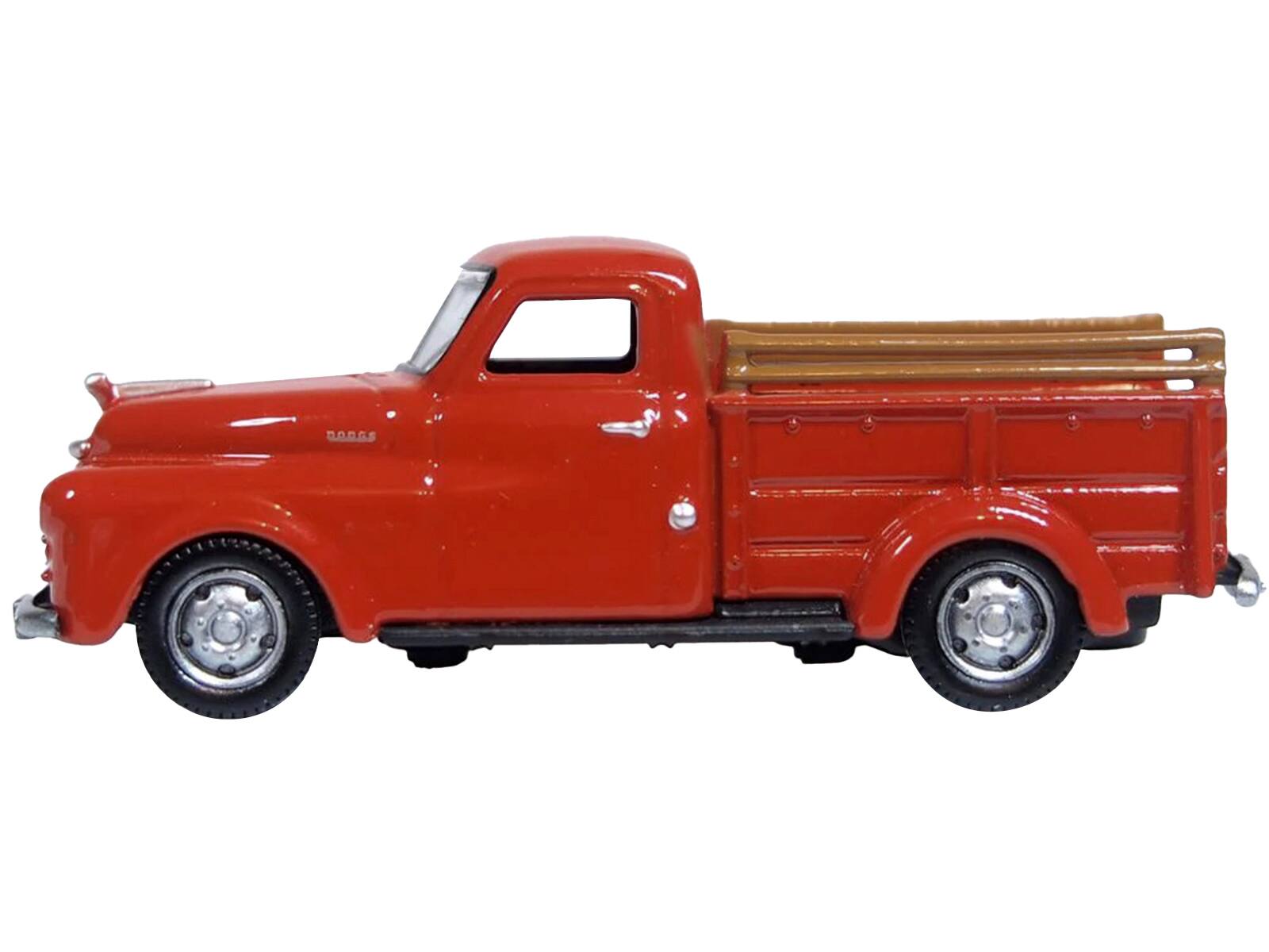 Alt View 1. Oxford Diecast - 1948 Dodge B-1B Pickup Truck Red 1/87 (HO) Scale Diecast Model Car by Oxford Diecast.