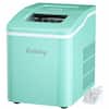 Front. Costway - Portable Ice Maker Machine Countertop 26Lbs/24H Self-cleaning w/ Scoop - Green.