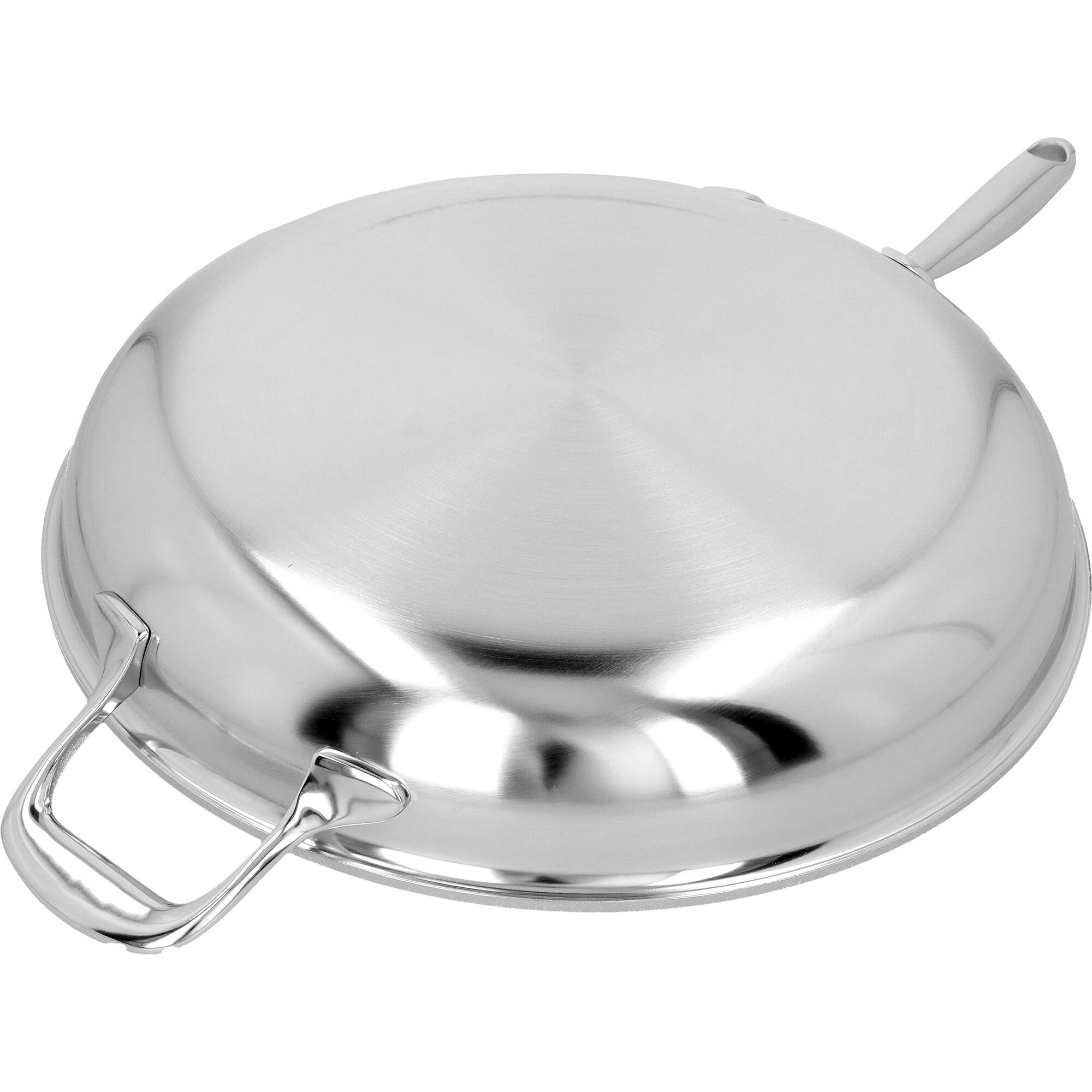 Alt View 5. Demeyere - Demeyere Atlantis Proline 7 12.6-inch Stainless Steel Fry Pan with Helper Handle - Stainless Steel.