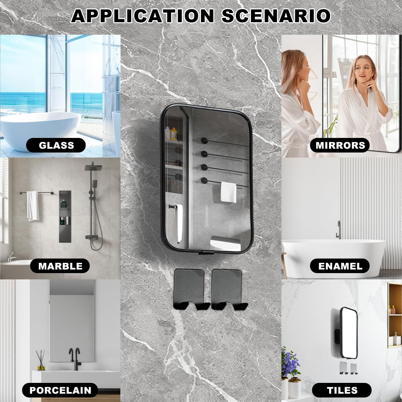 APPLICATION SCENARIO

- GLASS
- MIRRORS
- MARBLE
- ENAMEL
- PORCELAIN
- TILES