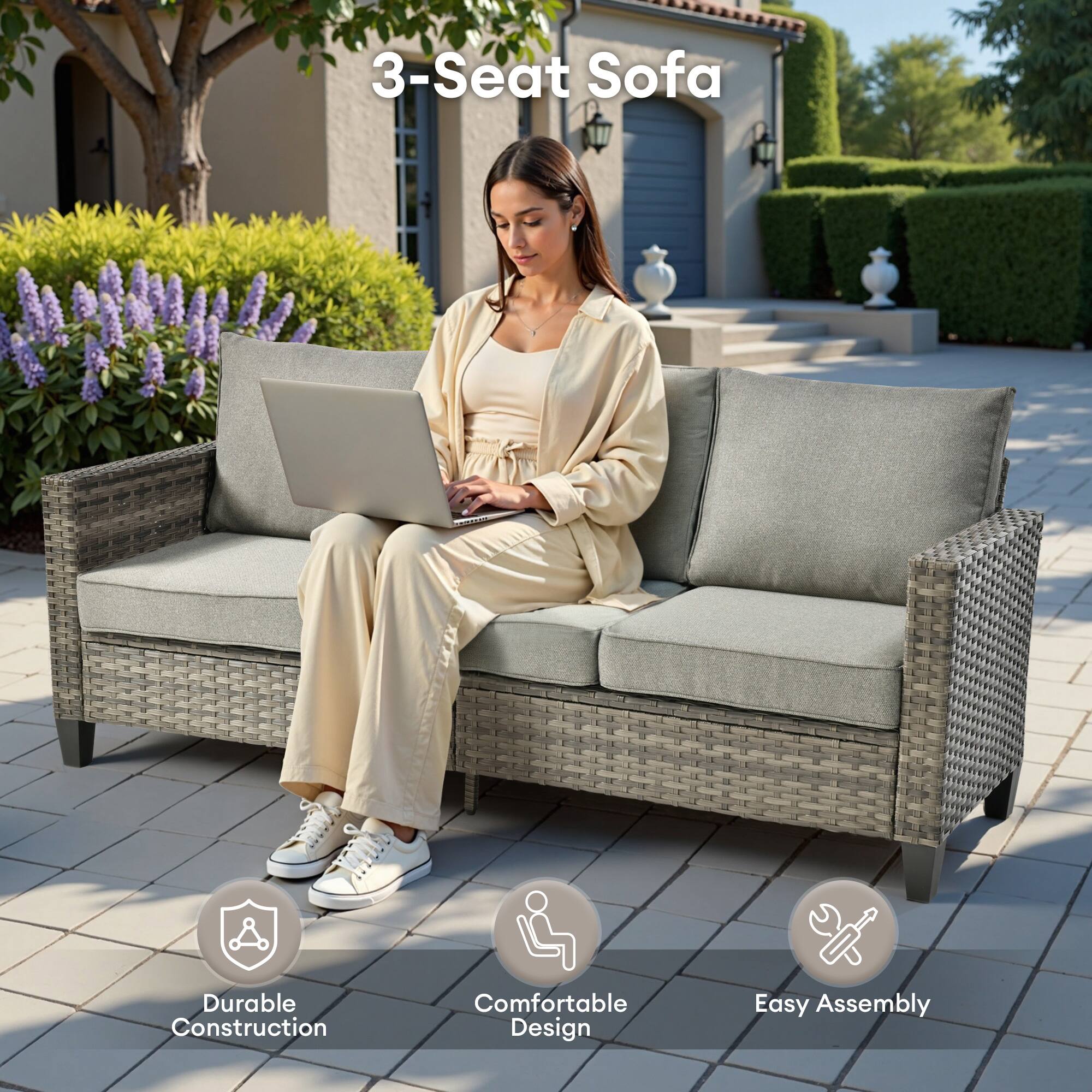 3-Seat Sofa

- Durable Construction
- Comfortable Design
- Easy Assembly