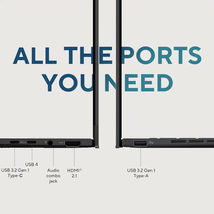 ALL THE PORTS YOU NEED

- USB 4
- USB 3.2 Gen 1 Type-C
- Audio HDMI combo 2.1 jack
- USB 3.2 Gen 1 Type-A