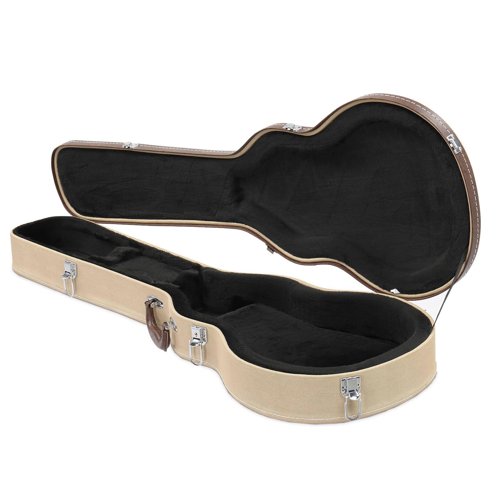 Angle. Winado - Electric Guitar KLP Hard Case, Rectangle Wooden Standard 39-Inch Electric Guitars Hard-Shell Protective.