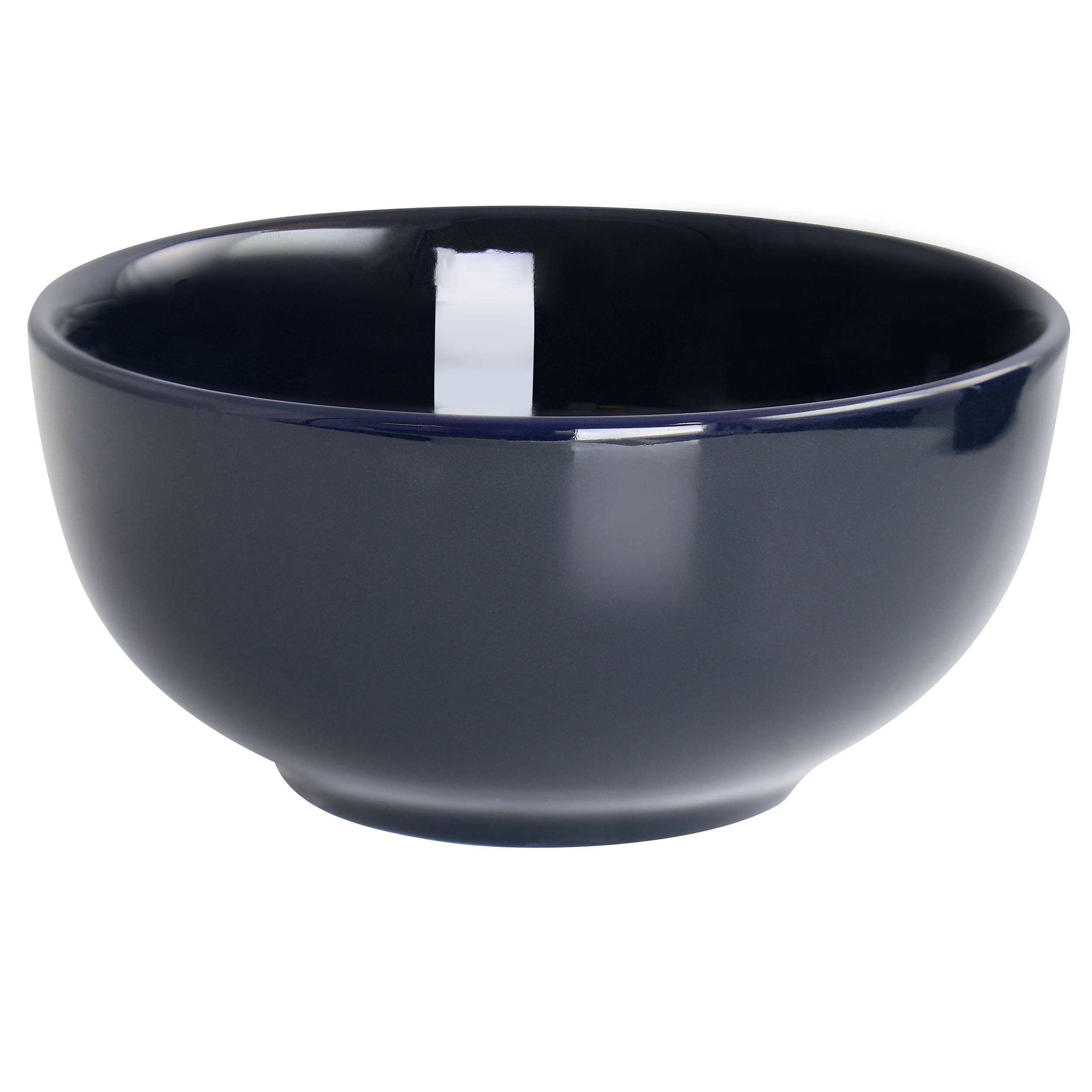 Alt View 4. Elama - Elama Luna 18 Piece Porcelain Dinnerware Set in Dark Blue - Dark Blue.