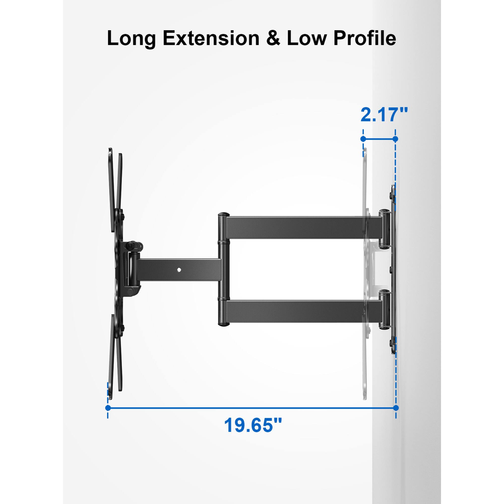 Long Extension & Low Profile
2.17"
19.65"