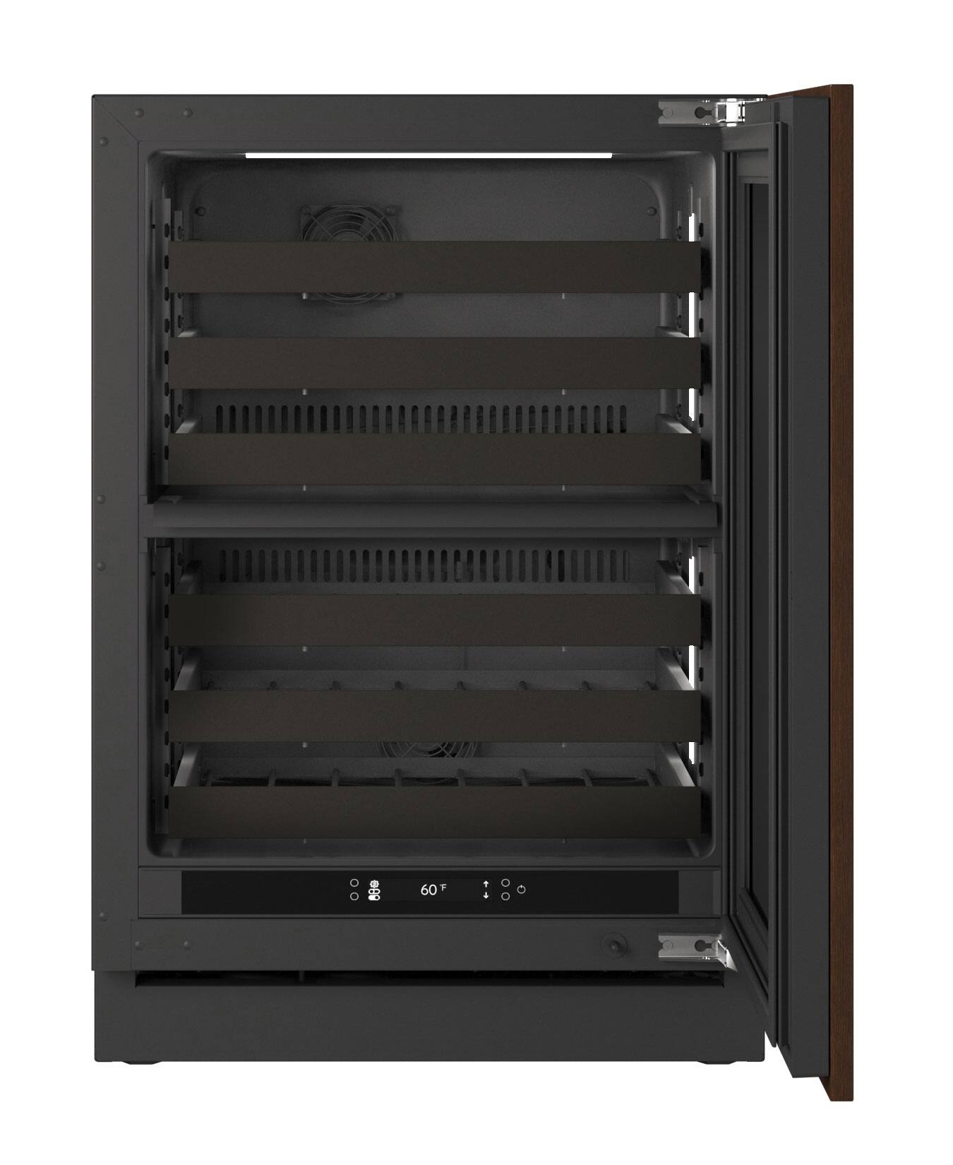 Alt View 1. U-Line - U-Line 24"W. 4.9 Cu.Ft. Built-In Dual-Zone Wine Refrigerator-Panel Ready - Integrated Solid.