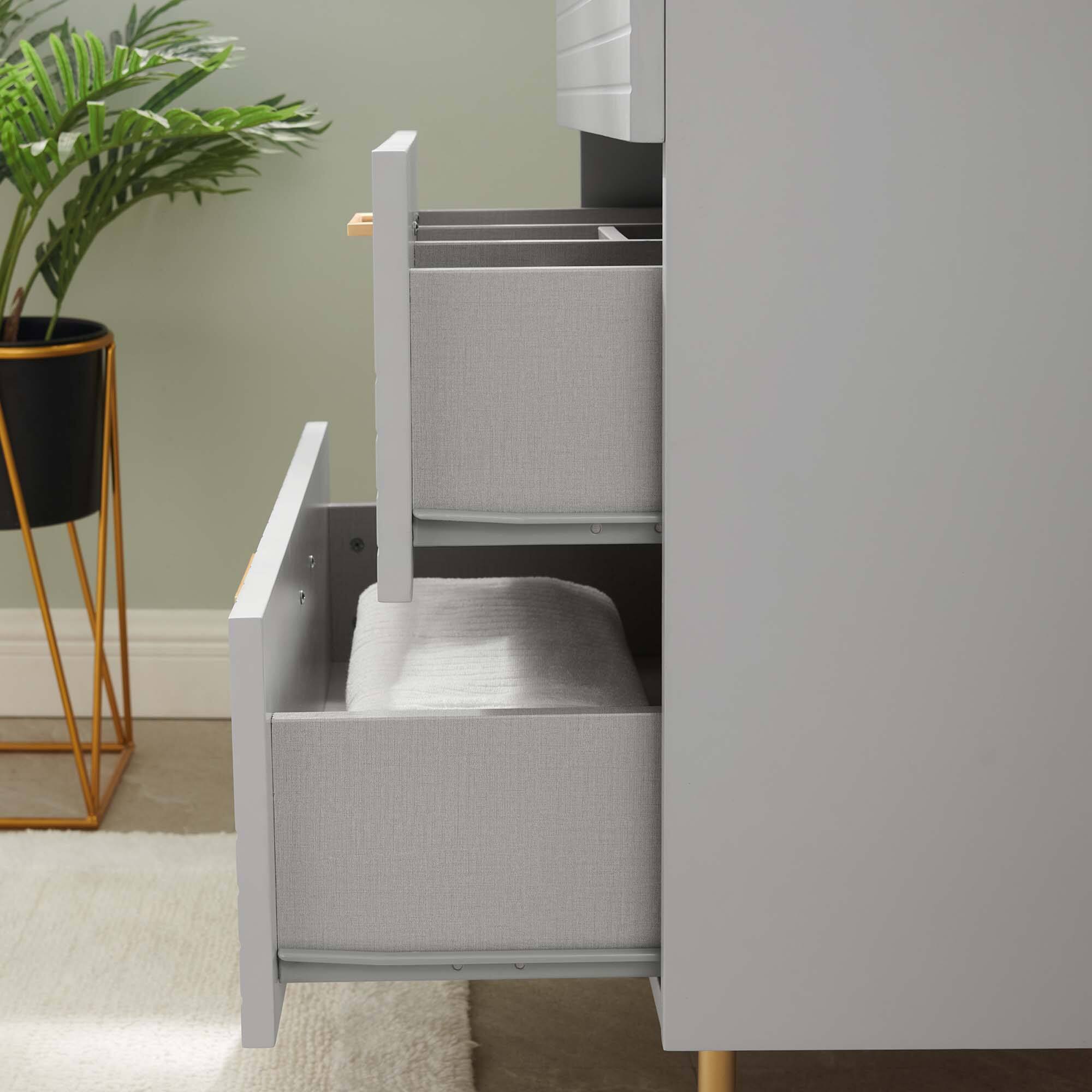Back. Modway - Daybreak Bathroom Vanity Basin Included by Modway - Light Gray.