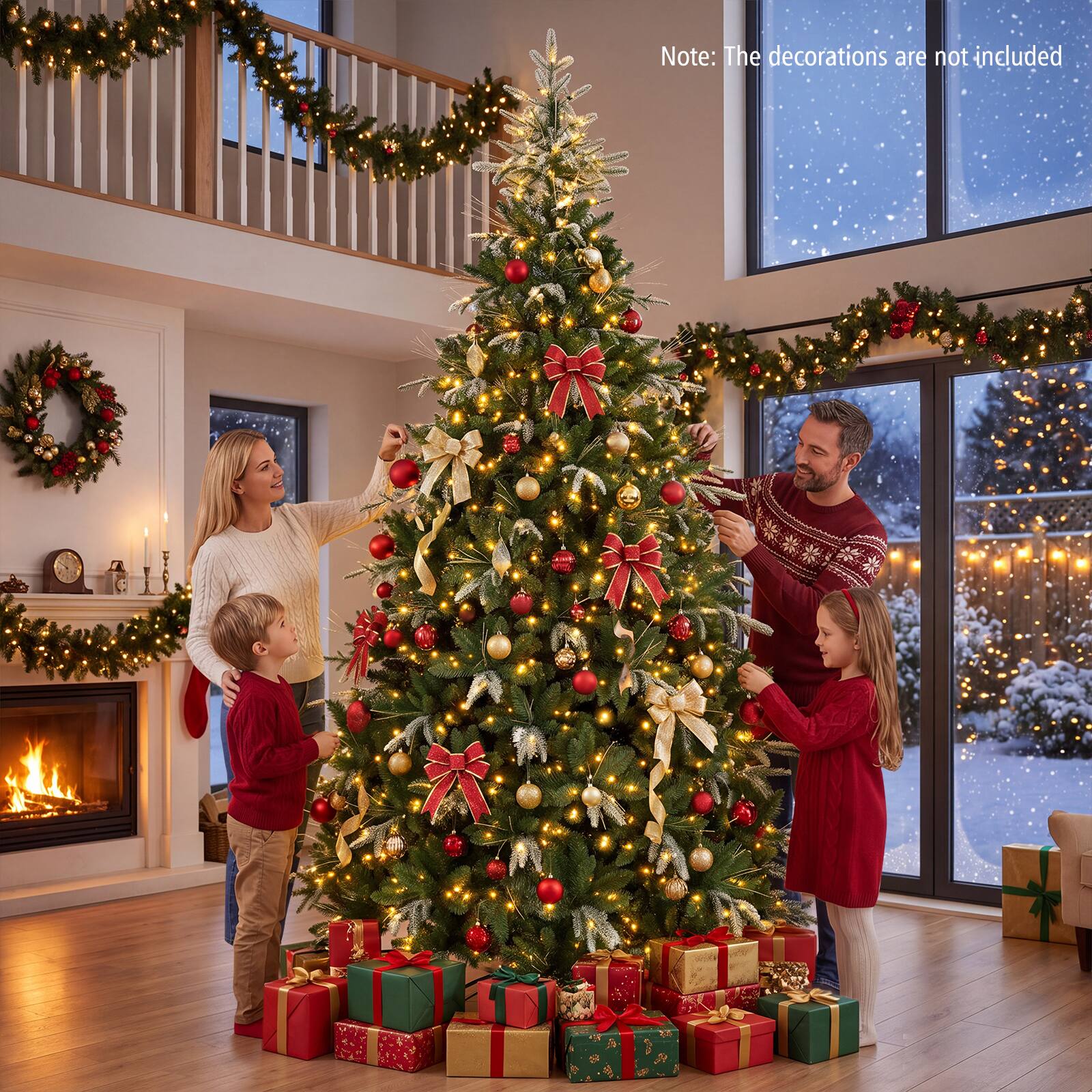 Note: The decorations are not included