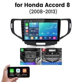 Junsun - Linux System carplay Android auto Mirror Link For Honda Accord 8 Spirior 2008-2013 Car Stereo Radio GPS Navi WIFI BT RDS - Black