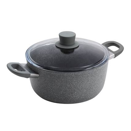Front. ZWILLING - ZWILLING Parma Plus Ceramic 4.8-qt Aluminum Ceramic Nonstick Dutch Oven with Lid - Grey.