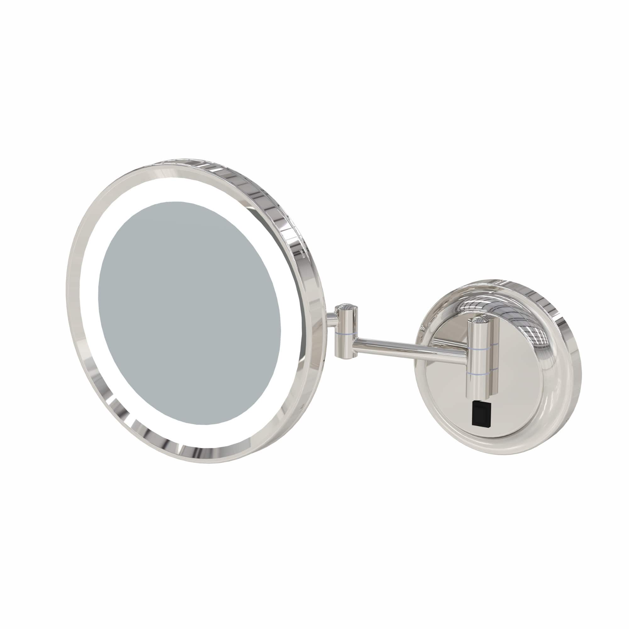 "Aptations - 9.63"" LED Round Wall Mirror - 5X Magnification - Polished Nickel" price history on PriceWatchPro