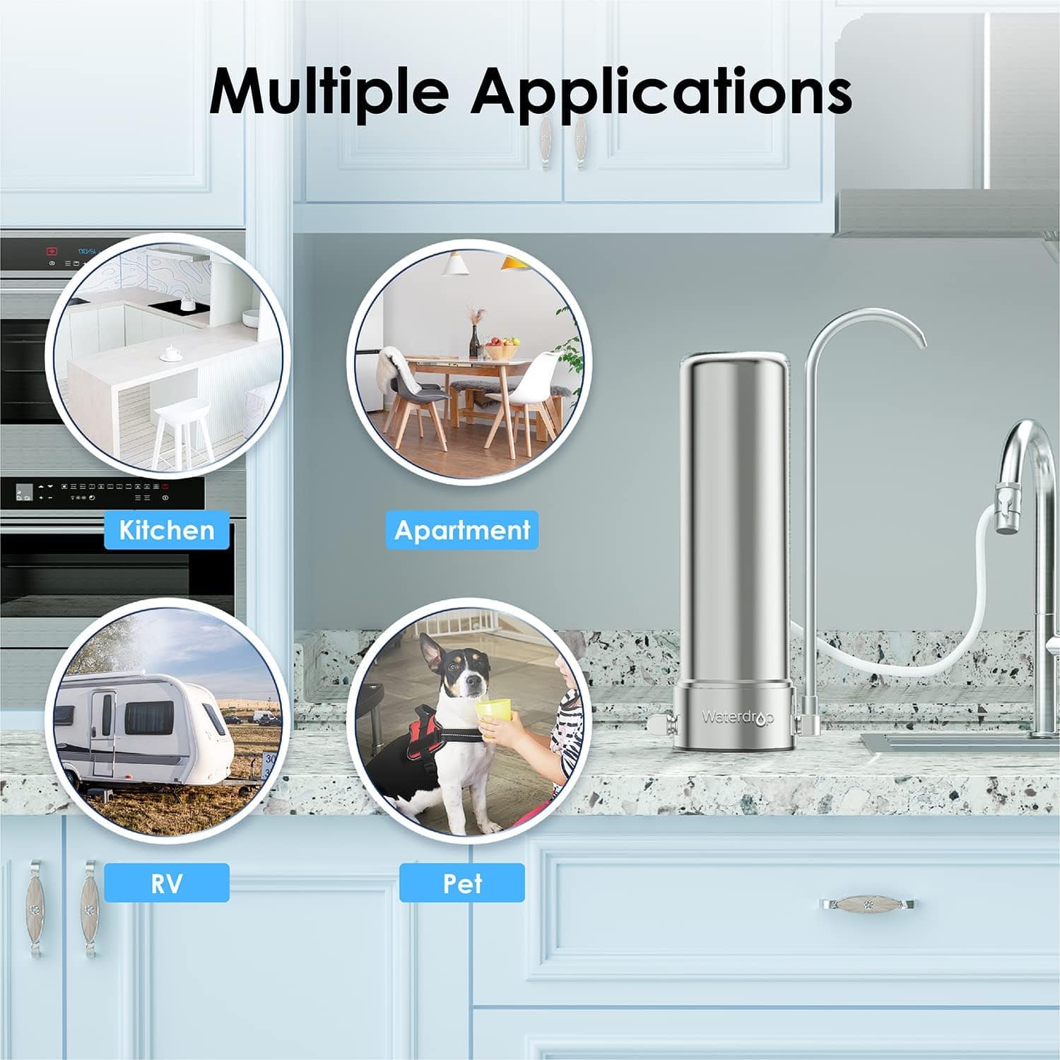 Multiple Applications
- Kitchen
- Apartment
- RV
- Pet