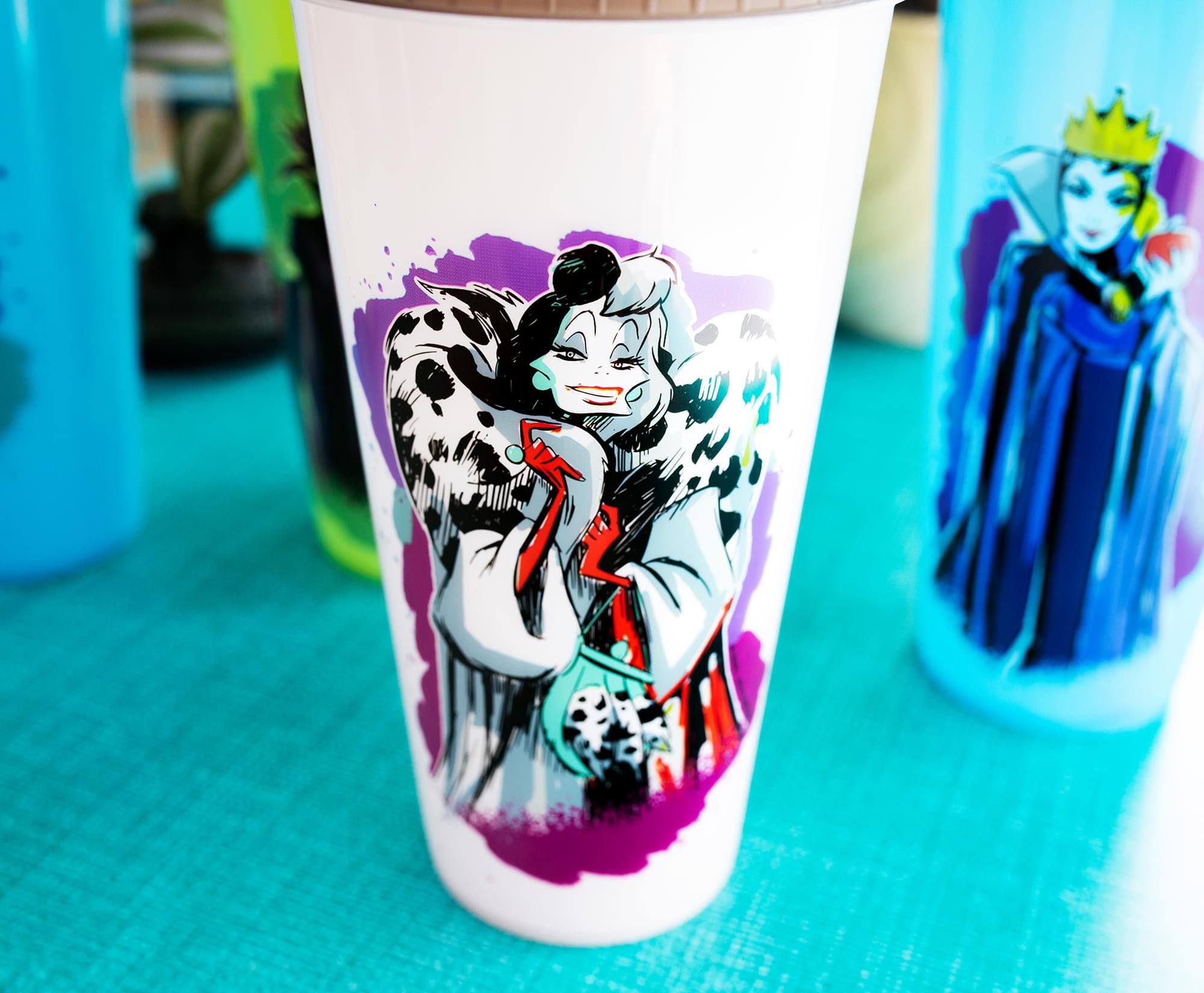 Alt View 5. Silver Buffalo - Disney Villains Color-Changing Plastic Tumblers | Set of 4 - Black.