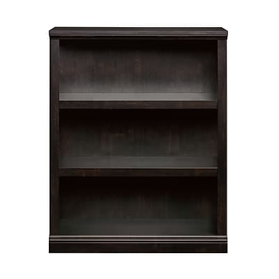 Front. Sauder - Sauder Select 44"H 3-Shelf Bookcase, Estate Black (420175) - Black.