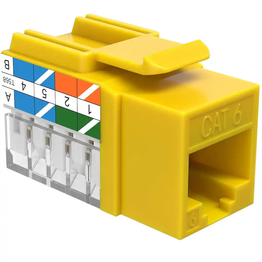 Cables Direct Online Cat6 45° Angled RJ45 Keystone Jack, 8P8C 110 Punch ...
