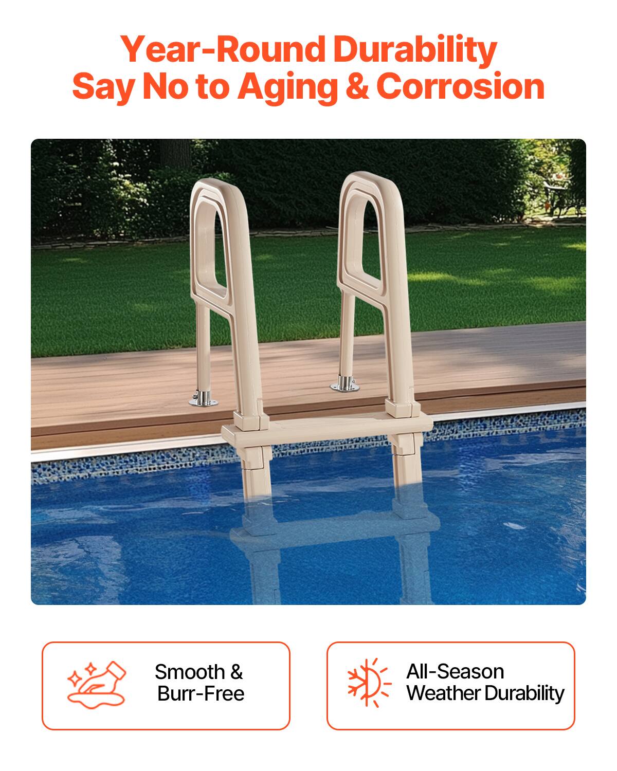 Year-Round Durability  
Say No to Aging & Corrosion  

Smooth & Burr-Free  
All-Season Weather Durability