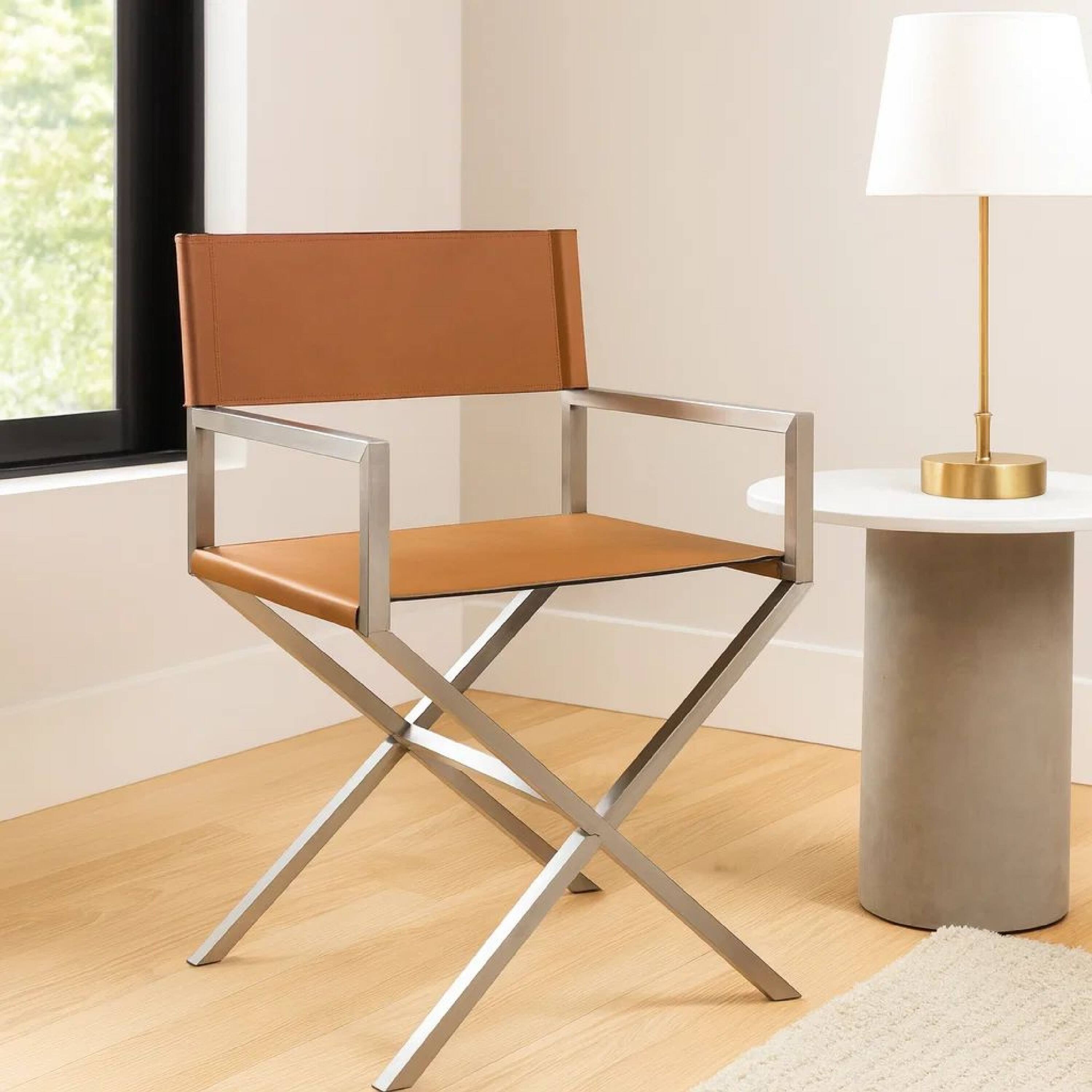Manhattan Lane Rux Dining Chair, Smooth Faux Leather, Set of 2 ...