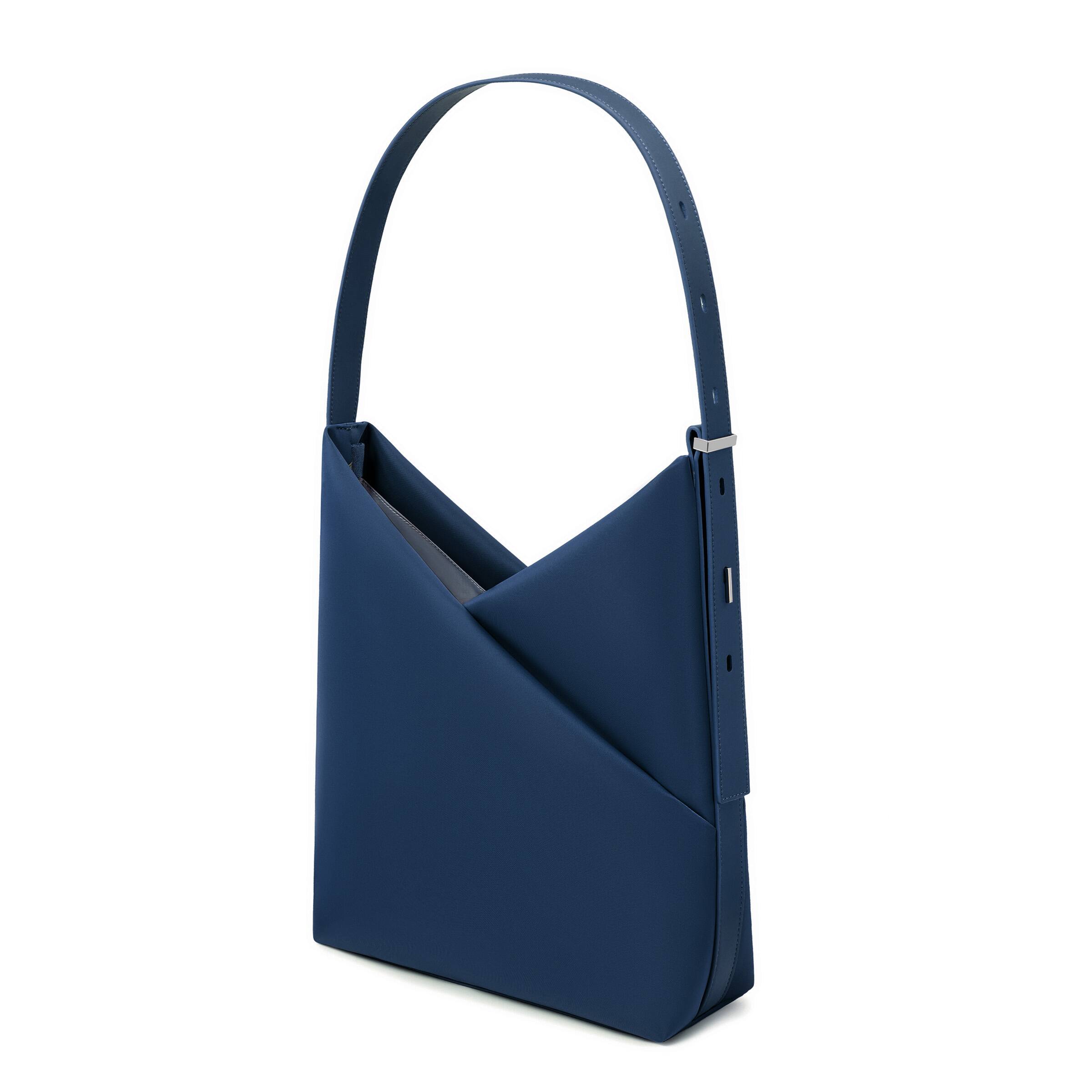 Left. Lux & Nyx - Lux & Nyx - Origami 15" Laptop Hobo Bag - Convertible Shoulder Bag - Navy.