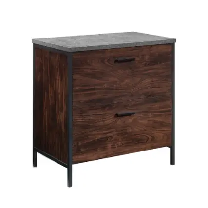 Front. Sauder - Market Commons 2-Drawer Lateral File Drawer - Rich Walnut.
