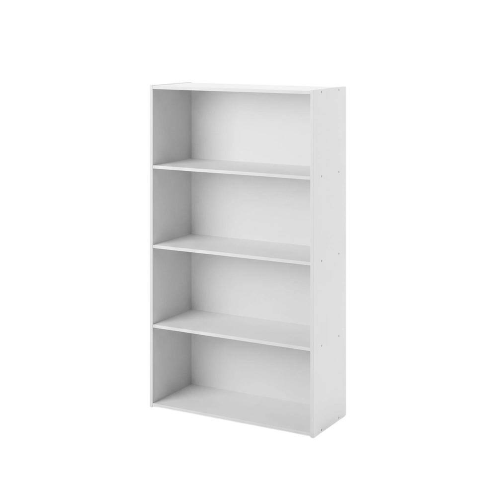 Front. FurniFact - Wooden bookcase with minimalist design for contemporary living spaces - White.