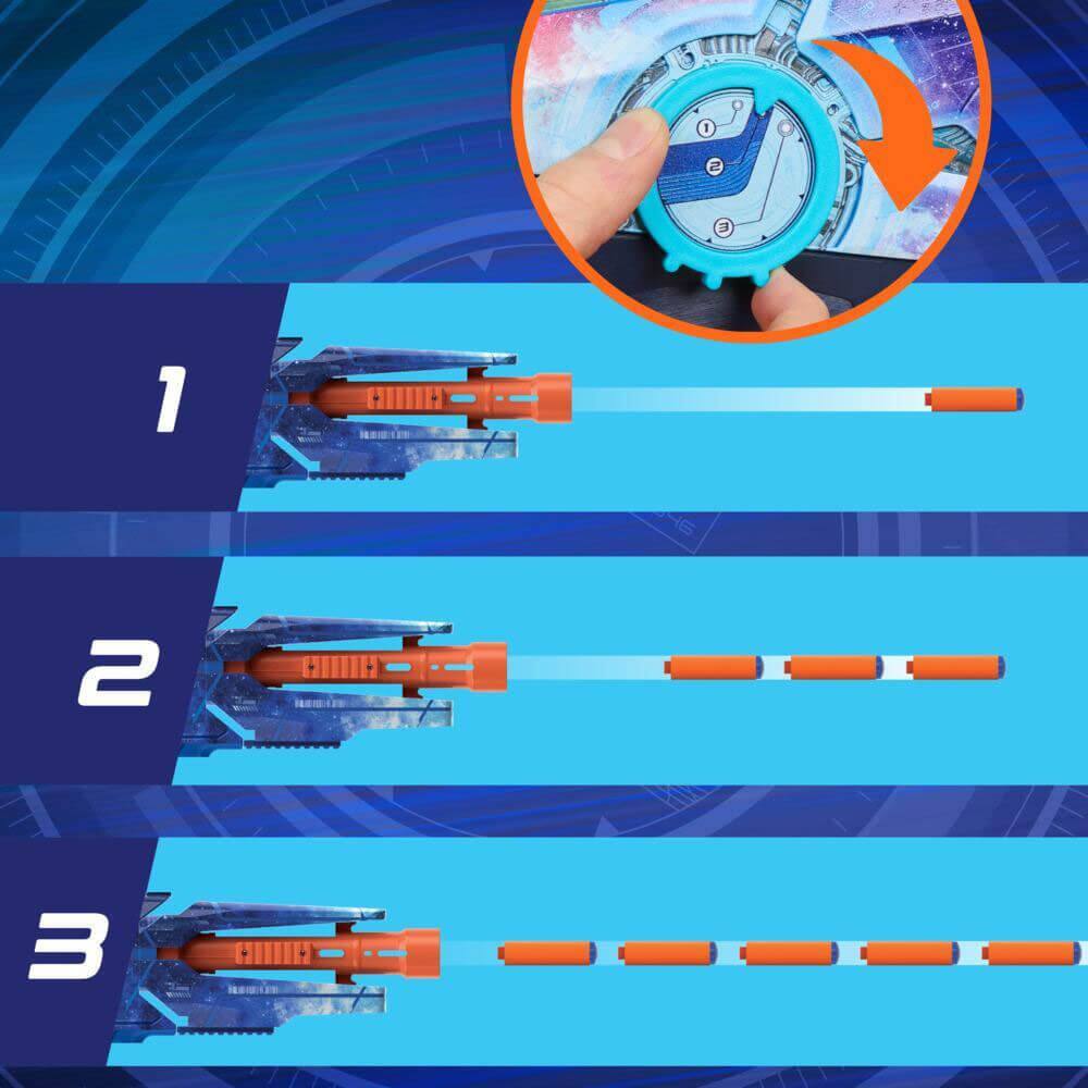 Alt View 3. Nerf - Hasbro G1580 Nerf Loadout Galactic Commander Blaster - Black.