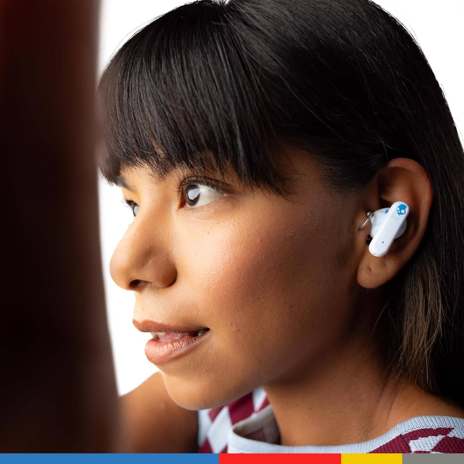 Alt View 2. Skullcandy - EcoBuds Sustainable Wireless Earbuds, Bluetooth Headphones, Up to 8 Hours Battery, Battery-Free Charging Case - Glacier.