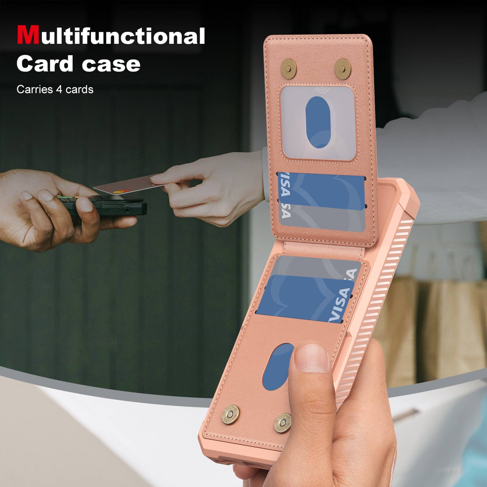 Multifunctional Card case  
Carries 4 cards  

ISA SA  
VISA