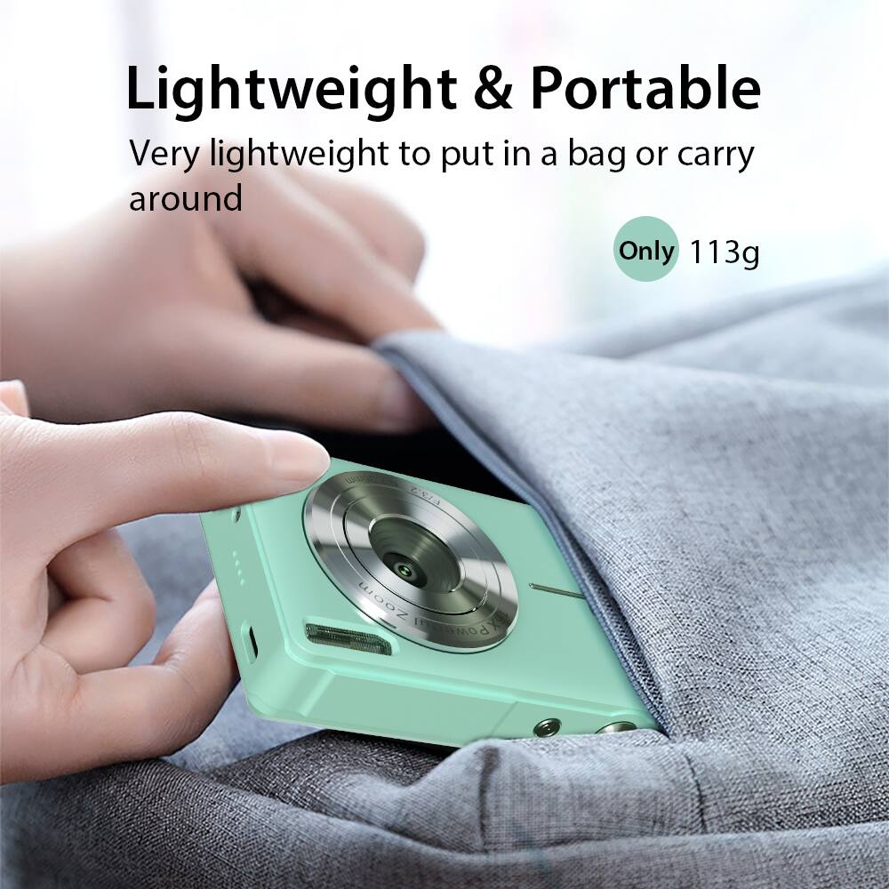 Lightweight & Portable  
Very lightweight to put in a bag or carry around  
Only 113g