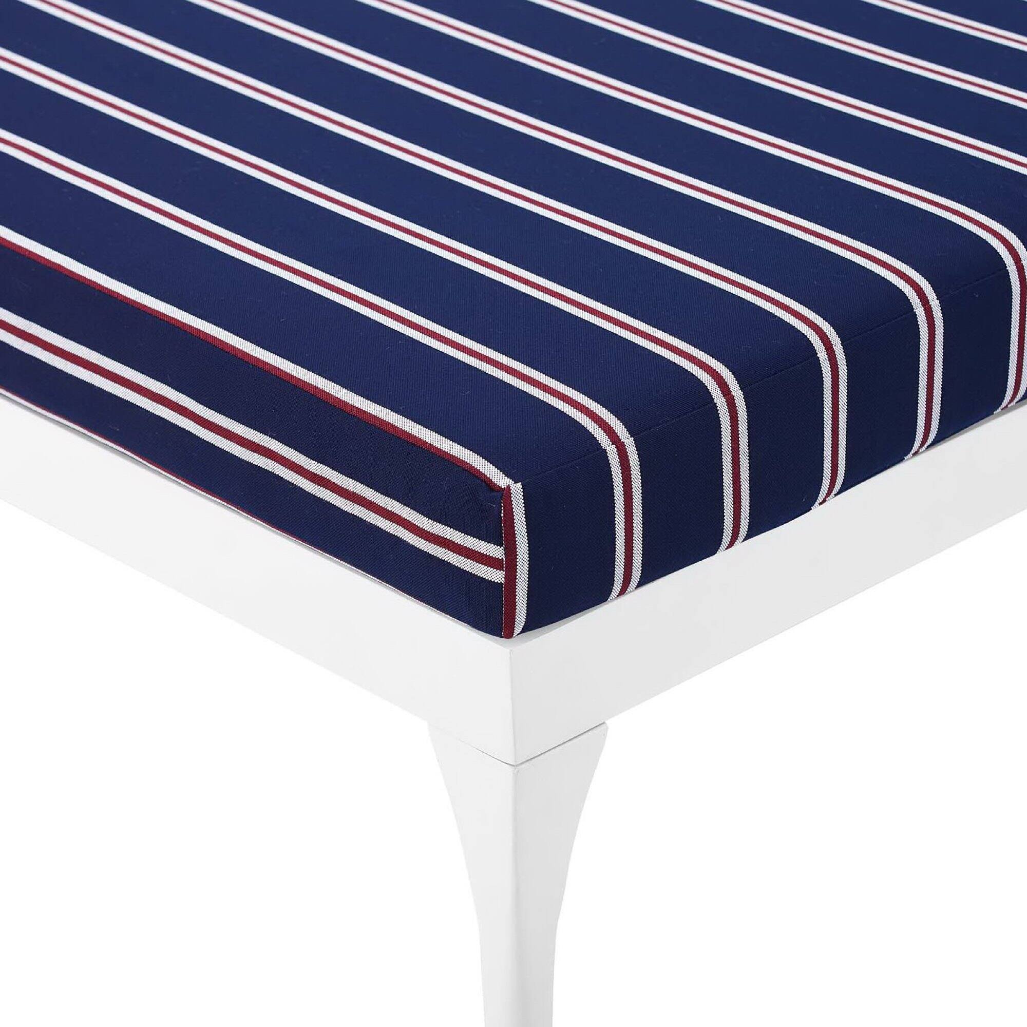Alt View 3. Modway - Perspective Cushion Outdoor Patio Chaise Lounge Chair by Modway - White Striped Navy.
