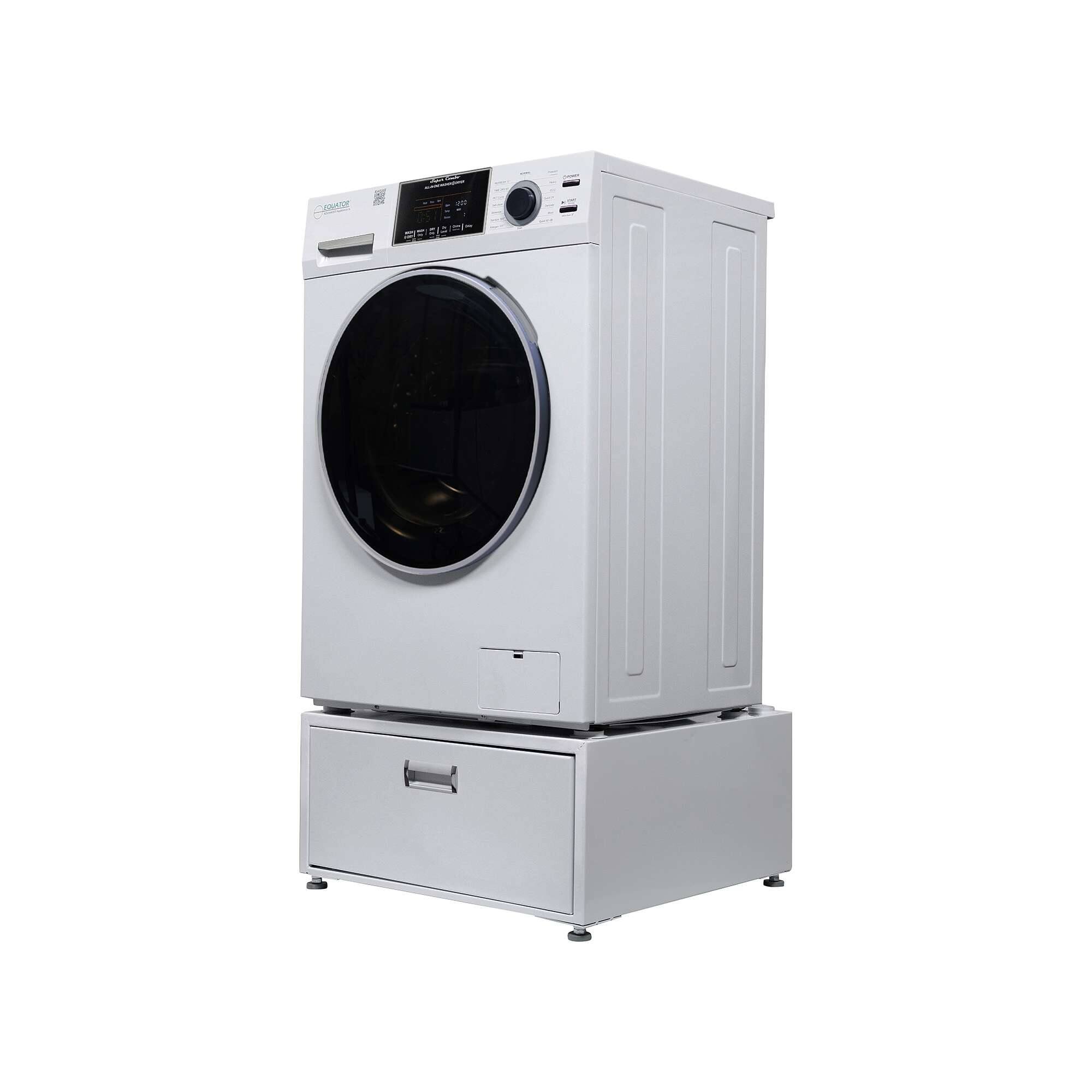 Back. Equator - Equator 1.62 cf. All-in-One Combo Washer Electric Dryer VENTLESS DRY Fully Built-in 0-Clearance 110V EZ 4700 + Pedestal - White.