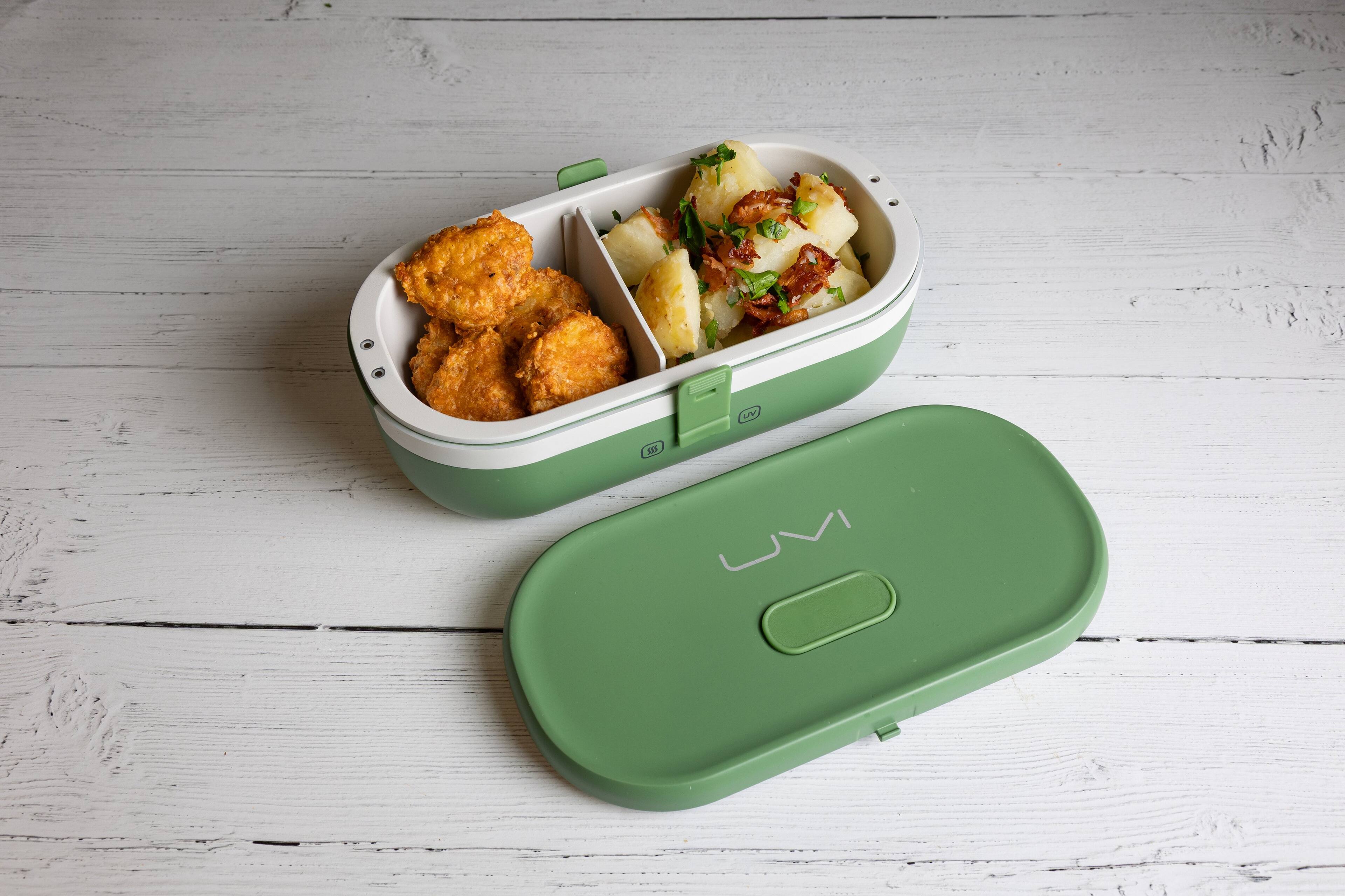 Alt View 2. UVI - UVI Plus Lunchbox - Portable Self-Heating Lunch Box with UV Sanitizer & USB-C Charging - Pearl.