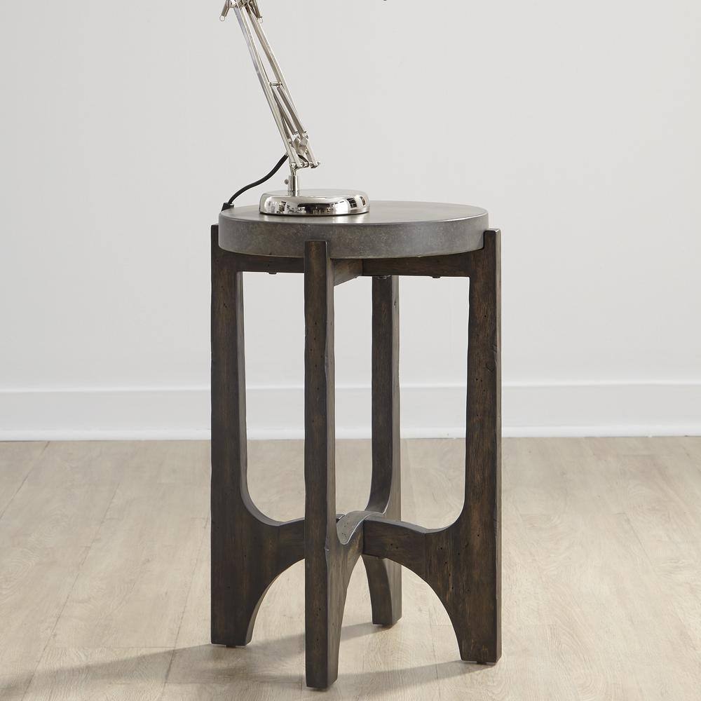 Alt View 3. Liberty Furniture Industries - Cascade Chair Side Table in Wirebrush Rustic Brown - Brown.