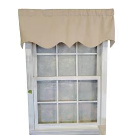 RLF Home - Slub Duck Regal 3" Rod Pocket Lining Luxurious and Elegant Window Treatment Valance 50" x 17" - Khaki