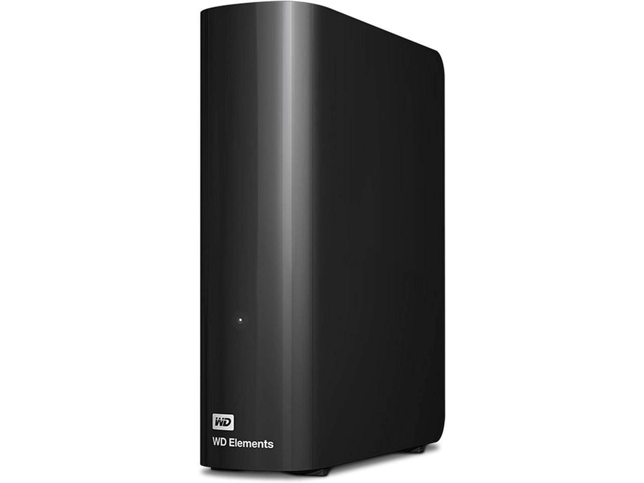 Alt View 4. Western Digital - WD Elements 26 TB External Desktop Hard Drive - USB 3.2 - Black (WDBWLG0260HBK-NESN) - Black.