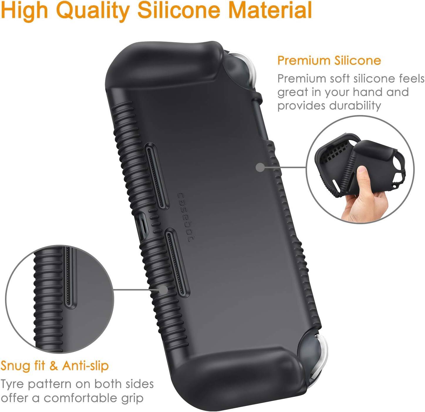 High Quality Silicone Material

Premium Silicone
Premium soft silicone feels great in your hand and provides durability

Snug fit & Anti-slip
Tyre pattern on both sides offer a comfortable grip