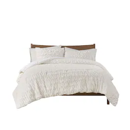 Gracie Mills - Hanna Faux Fur Down Alternative Comforter Set - Ivory
