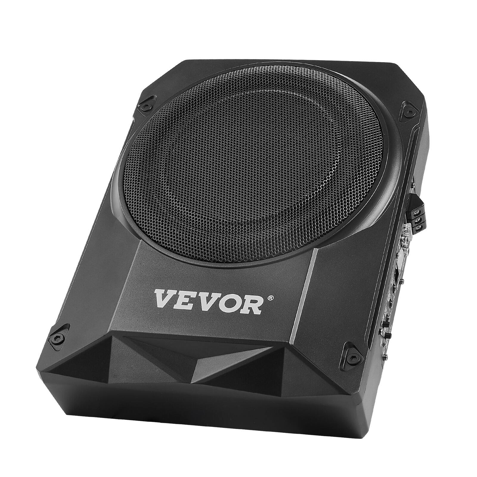 Alt View 5. VEVOR - 10" 400W Underseat Car Subwoofer, Slim Powered Car Subwoofers Under the Seat, Low Profile Audio Sub Built-in Amplifier - Black.