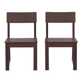 WestinTrends - Paloma Modern HDPE Outdoor Armless Patio Dining Chairs (Set of 2) - Dark Brown